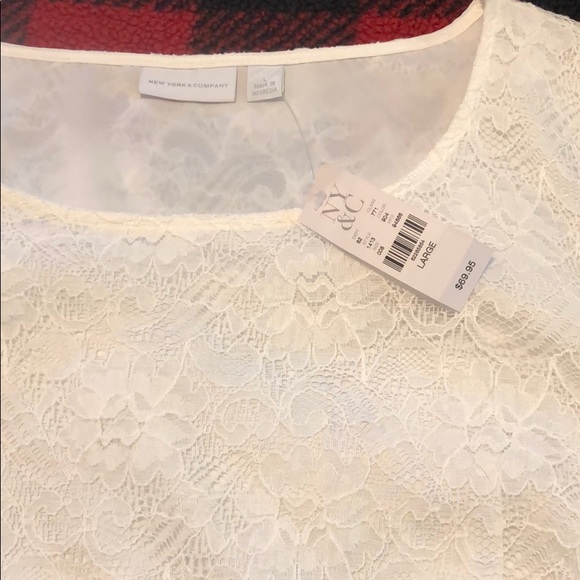 White lace New York and company dress - Picture 4 of 5